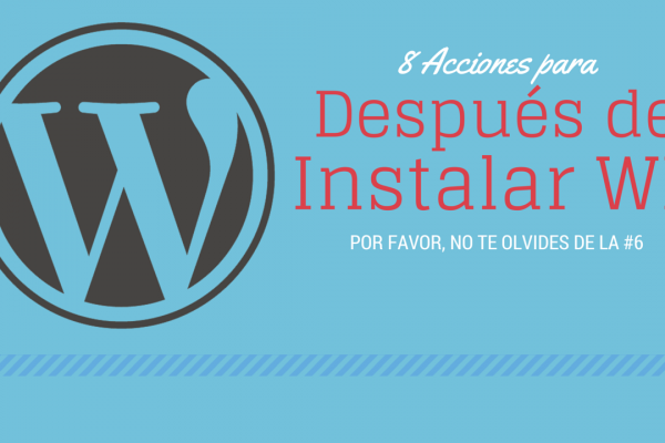 después de instalar wordpress